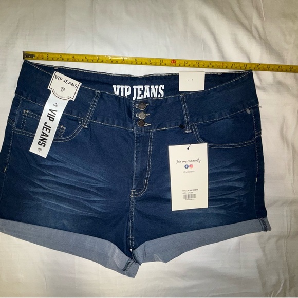 84- NWT VIP JEANS SHORT JEAN SIZE 21/22 STRETCH - Picture 6 of 6